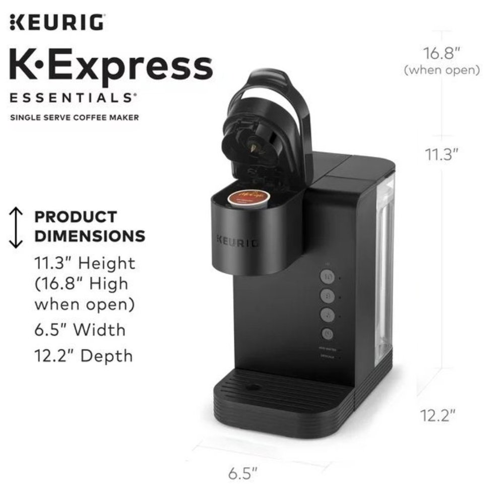 NWT KEURIG K-Express Essentials Single-Serve K-Cup Pod Coffee Maker Teal & Black - Picture 14 of 14